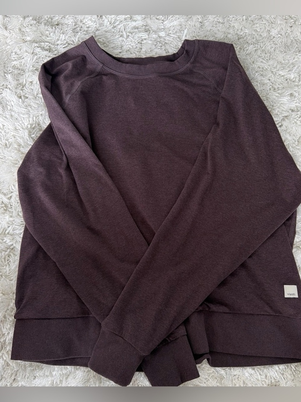 Vuori halo Crewneck long sleeve in rosewood